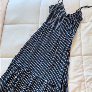 Navy blue midi dress